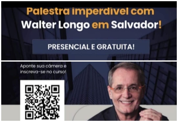 Walter Longo realiza palestra gratuita no próximo dia 30 em Salvador
